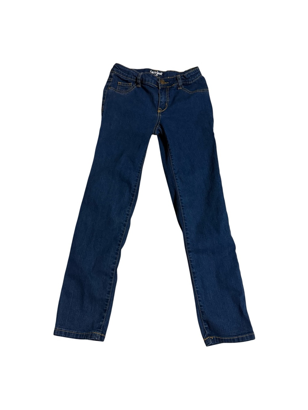 DAMAGED Cat & Jack Girls Blue Straight Jeans Size 10 AS IS (READ)